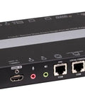 Single Port 4K Hdmi Kvm Over Ip Switch With Dual Redundant Gigabit Ethernet showing ports and controls for server management.