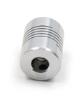 Tough As Nails Flexible Shaft Coupling For Cnc Motors And Drivetrain Setup, shiny silver design with 5x8mm pin opening.