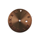Rose Brown 24.2mm Stainless Steel Watch Dial For NH05 NH06 Movements BGW9 Lume Style Fits 31mm Case Round Face Replacement Part For Mens Watches Direct Fit