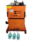 Heavy Duty Electric Rebar Cutter Bender Combo Machine 180 Degree Automatic Steel Rod Bending Tool with foot pedals.