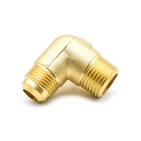 Three-Way Brass Manifold Fitting For Compressor Lines 1/2 Inch MPT To 1/2 Inch Male Flare NPT Machined Brass