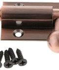 WUUWCHODC Sliding Barrel Bolt Door Lock Gate Latch Heavy Duty Security in bronze finish, includes screws for easy installation.