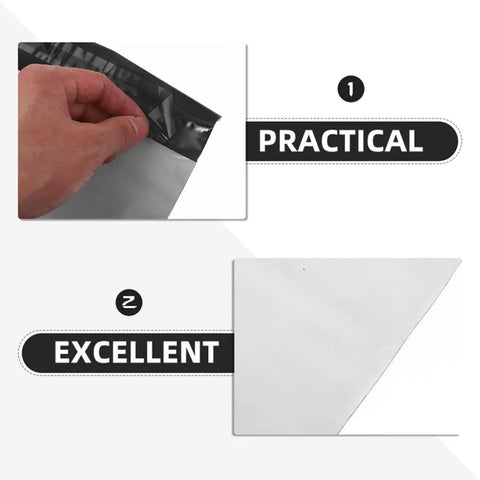 Close-up of Waterproof Self Sealing PE Shipping Bags for Clothing and Shoes, highlighting practical self-sealing feature.