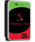 IronWolf Pro 28TB NAS Hard Drive Two Pack For 24x7 Operation With Fast Sustained Transfers And 550 TB Per Year Workload Rate Limit Built For Reliable Multi Drive NAS Storage And Heavy Read Write Workloads, Seagate 28TB drive label