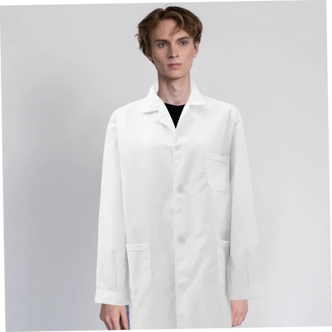 Snug Fit Lab Coat For Men Comfortable Medical Coat For Docs And Students Versatile Lab And Pharmacy Wear Unisex Long Sleeve Coat