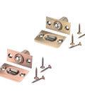Premium Ball Door Catches Spring Loaded Latches For Closet And Cabinet Keep Doors Shut Super Secure Invisible Brass Finish including bronze.