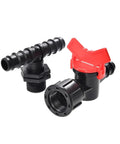 Durable 16mm And One Half Inch Garden Hose Splitter Tee Reducer Barb Connector With Tap Valve Three Way Fitting For Drip Irrigation System Ideal For Garden Mains And Lawn Care Outdoor Use Easy Install, black plastic tee valve