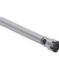 Ultra Tough Carbide Router Collet Chuck C12 ER11M 100L Precision Milling Holder With Straight Shank For CNC Lathes And Heavy Duty Machining Centers in silver.
