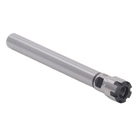 Ultra Tough Carbide Router Collet Chuck C12 ER11M 100L Precision Milling Holder With Straight Shank For CNC Lathes And Heavy Duty Machining Centers in silver.