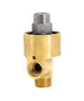Two Way Swivel Hose Joint From DN25 To DN10 With One And Three Eighths Inch Threads, Brass Construction, Leak Proof Seal, 360 Degree Rotation, No Kink For Easy Hookups, Heavy Duty High Pressure Hose Adapter visible front view