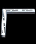 Heavy Duty Stainless Steel Patio Water Drain Channel Kit With Right Angle Grate For Concrete Floors, shown in L-shaped design