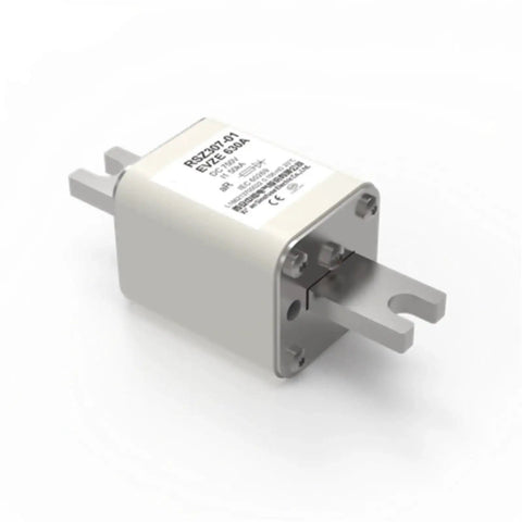 Top Shelf Silver DC Fuses Rated At 750V With 400A To 630A Options, 600A capacity, for solar and EV use.