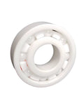17X30X7MM 6903 Full Ceramic Zirconia Ball Bearings Built Tough With A Freakishly Smooth Ride And Zero Maintenance For Solenoids And High RPM Motors That Really Hold Their Ground, showcasing a white ceramic bearing.