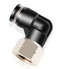 Push To Connect Female Elbow Fittings 5/32 Inch Tube OD X 1/4 Inch NPT Thread Copper And Plastic Pack Of 2