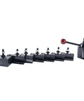 Eight Piece AXA Wedge Type Quick Change Tool Post Set For Lathes With Two Oversize Turning And Facing Holders, Solid Steel Lathe Tooling 0251-0118