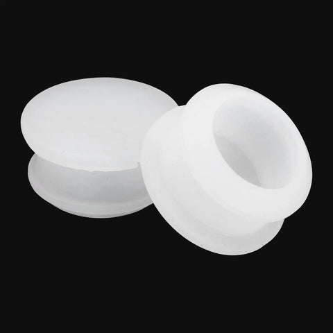 Transparent Round Silicone Plugs Snap Locking Flush Panel Grommets Heavy Duty Waterproof Rubber Bulkhead Seal 17Mm close-up view