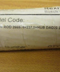 Label on R900843160 Piston Rod Sixteen Point Seven Five Inch Length With Three Quarter Inch End Diameter And Five Eighth Inch Hub Thread package