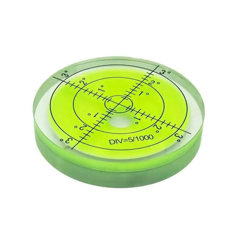 Dead Nuts Accurate Heavy Duty Round Aluminum Bubble Level 60 Mm Spirit Vial With High Precision Black Lines For Rock Solid Rv Setup Woodworking And Camera Gear