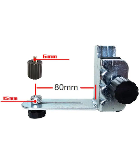 Rock Solid Laser Level Bracket For Telescoping Poles universal fit with adjustable screws, 80mm metal mount for job sites.