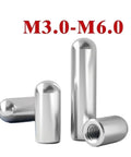 Heavy Duty Stainless Steel Dowel Pins With Inner Thread For Woodworking And Metalworking Round Head Cylindrical Positioning Fasteners In Sizes M3-M6 Includes M5x30 5Pcs For Precise Alignment And Durable Performance shown in M3.0-M6.0 sizes