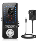 Guitar Looper Pedal With Tuner, 9 Loops, 40 Minutes Recording Time, 48K 24Bit Lossless Audio, Visual Time Indicator, USB Cable