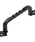 Twist Style Rustic Matte Black Cabinet Pulls For Kitchen Cabinets With 128mm Center To Center 5 Inch Hole Spacing 6 Inch Length