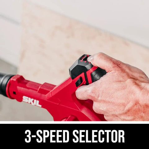 Heavy Duty Brushless Cordless Circular Saw Kit With 7-1/4 In Rear Handle Blade Delivering Badass Cutting Power Up To 600 Cuts Per Charge showing 3-speed selector button.