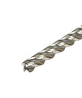 Rannb end mill, 5/16 inch cutting diameter, extra-long straight shank, twisted flutes, silver metal