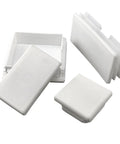 12 Pack White Square Tube Plugs For Furniture Legs And Frame Ends, PP Inserts To Cap Hollow Tubes And Pipe Openings, Home Repair And DIY Furniture Projects
