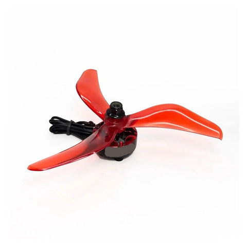 Beefy 2207 Brushless Motors 1850KV And 2550KV For 5 Inch Drones with red 3-blade propeller and sealed bearings