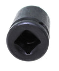 Close-up of black 3/8 in universal joint swivel socket adapter for impact wrenches