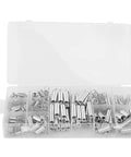 Dude, grab this epic 200pc Spring Assortment Set for home hacks and auto gigs! Featuring tension and compression springs in all sizes to fix stuff fast without hunting around. This ultimate kit is a total game changer for any DIY wizard or mechanic who, 200pc steel spring assortment in clear PP box with tension and compression springs