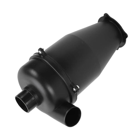 High Efficiency Cyclone Dust Separator for Wet and Dry Vacuums, rugged, black plastic with sealing ring, compatible with most shop vac brands.