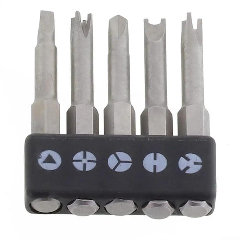 Special Shaped Screwdriver Bit Set With Chrome Vanadium Steel For Repairing Electronics Game Consoles And Toys Includes 50mm Triangle U Y Security Bits Driver Tools Kit Perfect For Tough Jobs. 5-piece bit holder, chrome vanadium steel, triangle U Y security bits