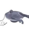 3-Inch Toilet Flapper Replacement For Corrente, Riosa And Prelude Toilets - Chrome Or Black Finish, chain detail visible