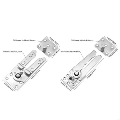 Heavy Duty Sectional Sofa Connectors 9 Piece Set With 155mm Iron Plug Buckles showing various sizes and details of the joiner kit.