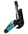 Heavy Duty Pneumatic Air Belt Sander 16000Rpm With 360 Rotating Handle For Rust Removal Welding Grinding And Polishing 20X520Mm Metal Finishing Tool Smooth Finish, close-up view of the handle and mechanism.