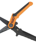 Titanium Coated Utility Scissors With Serrated Blades Built For Tough Jobs Stainless Steel Heavy Duty Shears Compact 7 Inch Design