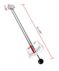 Quarter Inch Drive Beam Torque Wrench With 0 To 80 Inch Pounds And 0 To 9 Newton Meters, 2.5 Inch Pound And 0.25 Newton Meter Increments, shown with measurements and pro grade accuracy, featuring beefy deflection beam.