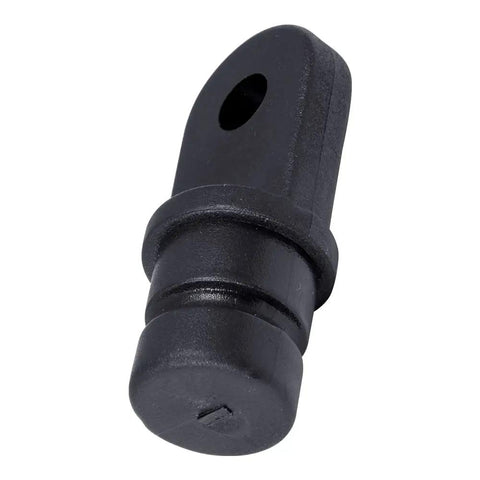 Black marine hardware fitting for 3/4 inch tubing. Heavy Duty Nylon Internal Eye End Fitting For Boats, water resistant.
