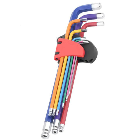 Get Your Car Running Smooth With This 9pc Flat End Hex Key Set Built From Tough Chrome Vanadium Steel. These Deep Screw Socket Wrenches Are Hard As Nails At Hrc56 And Ready To Crush Any Heavy Duty Maintenance Job You Throw At Them Without Breaking Or, 9pc color-coded hex key set in holder, chrome vanadium steel, automotive repair