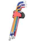 Premium Flat End Hex Wrench Set Made From Tough CRV Steel, Perfect Socket Key Tool Kit With Colorful Plastic Coating For Auto Repair And Appliances, Heavy Duty Metric Keys That Grip Deep Screws Like Magic Without Slipping or Stripping, 10-piece set