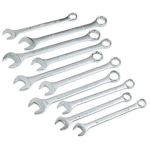 Jumbo 10 Piece SAE 12 Point Wrench Set With Carbon Steel Construction Box End For Maximum Torque Sizes From 1 5 16 Inch To 2 Inch