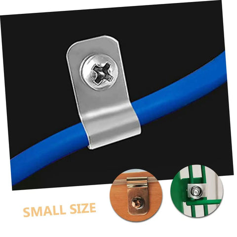 Heavy Duty Stainless Steel Wire Clips For Fencing And Animal Cages Quick And Easy Assembly 100 Sets with blue wiring