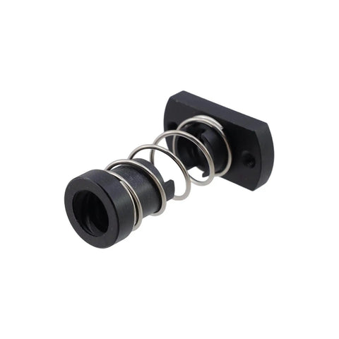 Heavy Duty TR8x8 Anti Backlash Nuts For 3D Printers And CNC Routers, Spring Loaded POM Design detail view with spring mechanism.