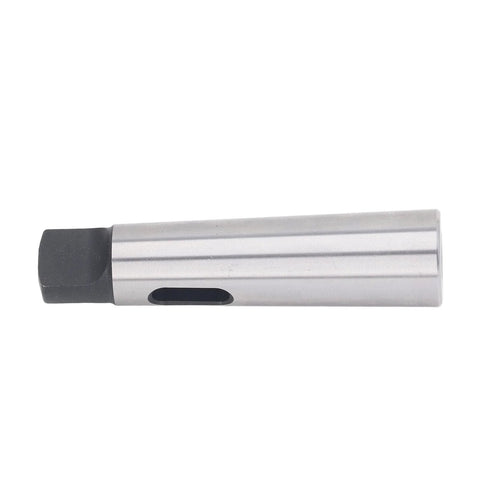 MT1 to MT3 Morse taper reducing sleeve, steel, silver cylinder with black end for CNC lathes and milling machines