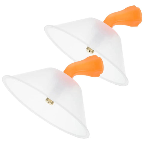 Drift Guard Spray Nozzles with Transparent Windproof Shield for Electric Sprayers and Garden Hose, 2 Pack, 3.81 x 3.81 x 3.70 inches