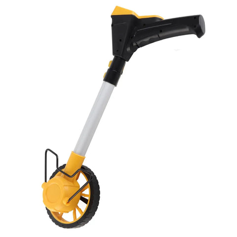 Jiawu Foldable Distance Measuring Wheel with Digital Display for Accurate Measurement of Roads and Land for Builders and Farmers, side view.