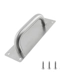 Stainless Steel Door Pull Handle With Plate Heavy Duty Barn Door Hardware For Shed Gate 7 7/8 Inch Long By 2 9/16 Inch Wide