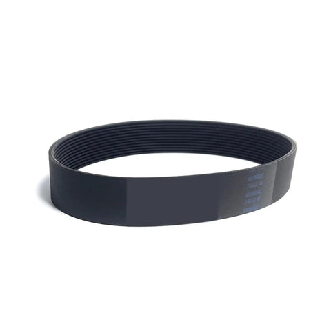 Built Tough Multi Wedge Drive Belt With High Modulus Rubber And Reinforced Cords For Industrial Machinery, black, grooved, durable construction.